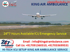 Now Choose Air Ambulance Service in Bhopal by King