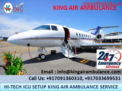 Top-Class ICU Emergency Air Ambulance Service in Jaipur by King
