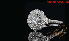 18k White Gold Marquise Diamond Engagement Ring