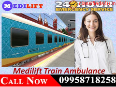 Get Low Fare Best ICU Train Ambulance in Patna by Medilift