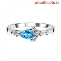 Ethnic Glint Swiss Blue Topaz Jewelry -925 Sterling Silver