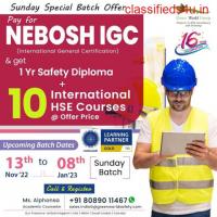  Green World’s Special Sunday Batch offer on NEBOSH IGC Course….