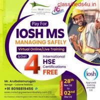 Enroll IOSH MS in Chennai & Get 4 HSE Certifications FREE!!