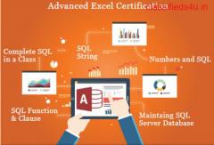 Job Oriented Excel Institute Delhi, MIS Course VBA Macros SQL Free Placement