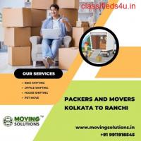 Top List of Packers and Movers Kolkata to Ranchi Services