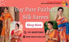 How can a genuine handloom Paithani sari be distinguished from a duplicate?
